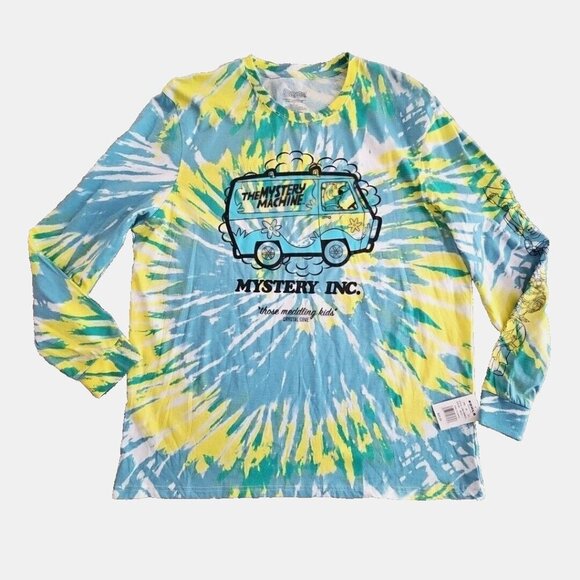 Scooby-Doo Mystery Machine Long Sleeve Tie-Dye T-Shirt Men's XL New w/ Tag - Picture 1 of 10